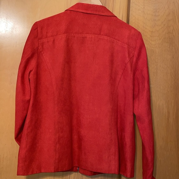 Studio Works Woman Plus Size 12 Faux Suede Jacket Zip Up Lined Pockets - Picture 4 of 4